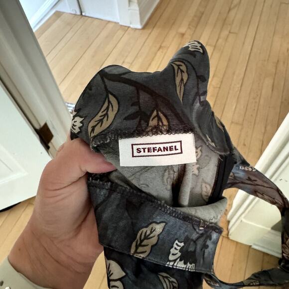 VTG Stefanel Teal Blue Silky Dress Women's Size Small - Picture 4 of 7